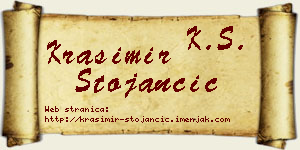 Krasimir Stojančić vizit kartica